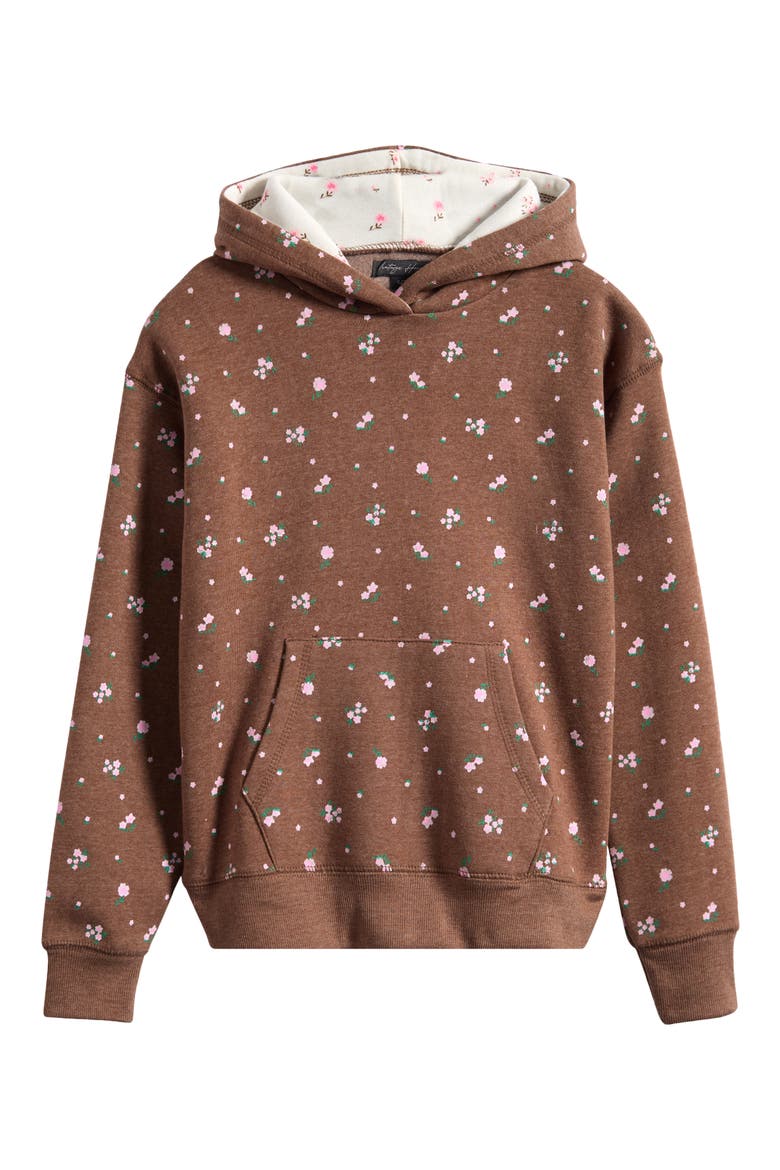 Kids' Lily Floral Graphic Hoodie, Main, color, CAFE PINK