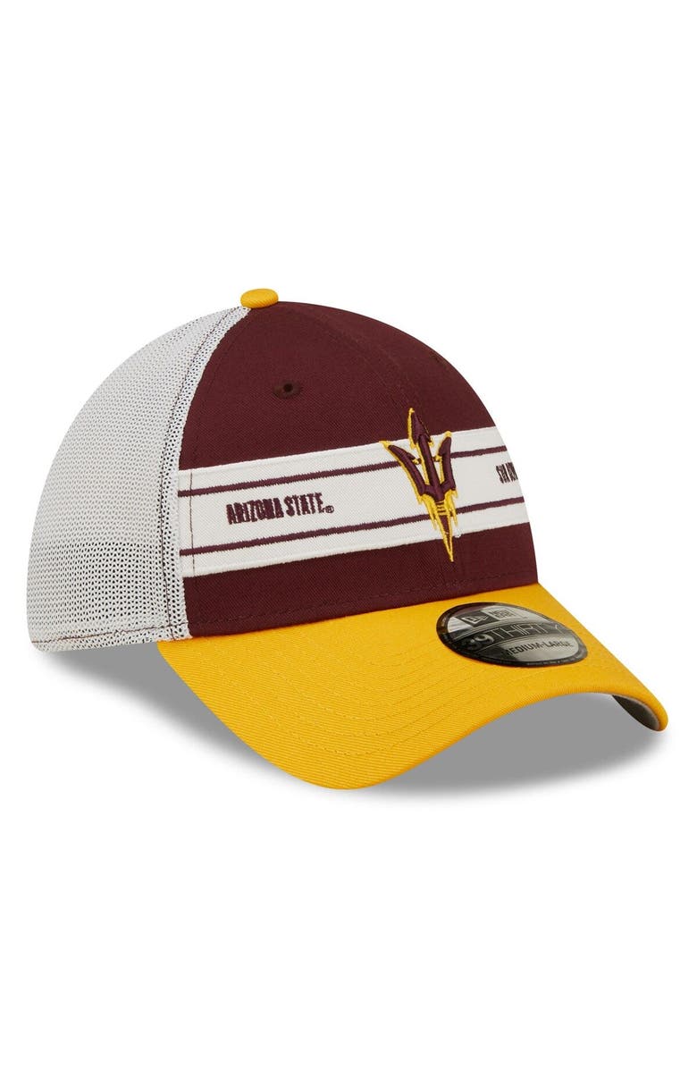 New Era Men's New Era Maroon/Gold Arizona State Sun Devils Banded 39THIRTY Flex Hat, Alternate, color, Maroon