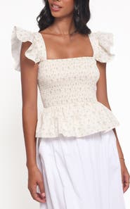 Petal & Pup Remira Smocked Ruffle Top
