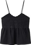 MANGO TEEN Embroidered Peplum Camisole
