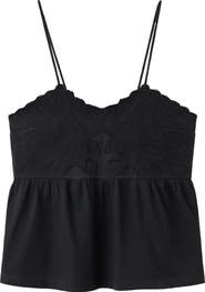 MANGO TEEN Embroidered Peplum Camisole