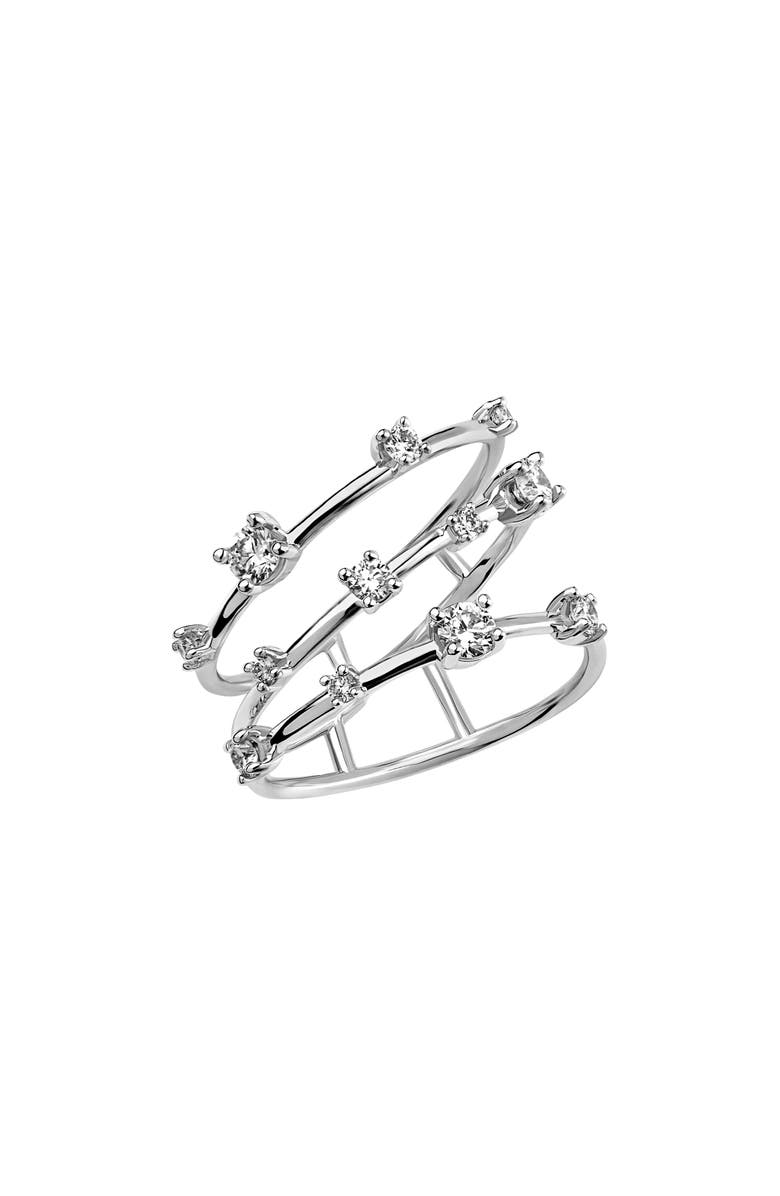 LANA 14K Gold Solo 3-Band Diamond Ring, Main, color, White Gold