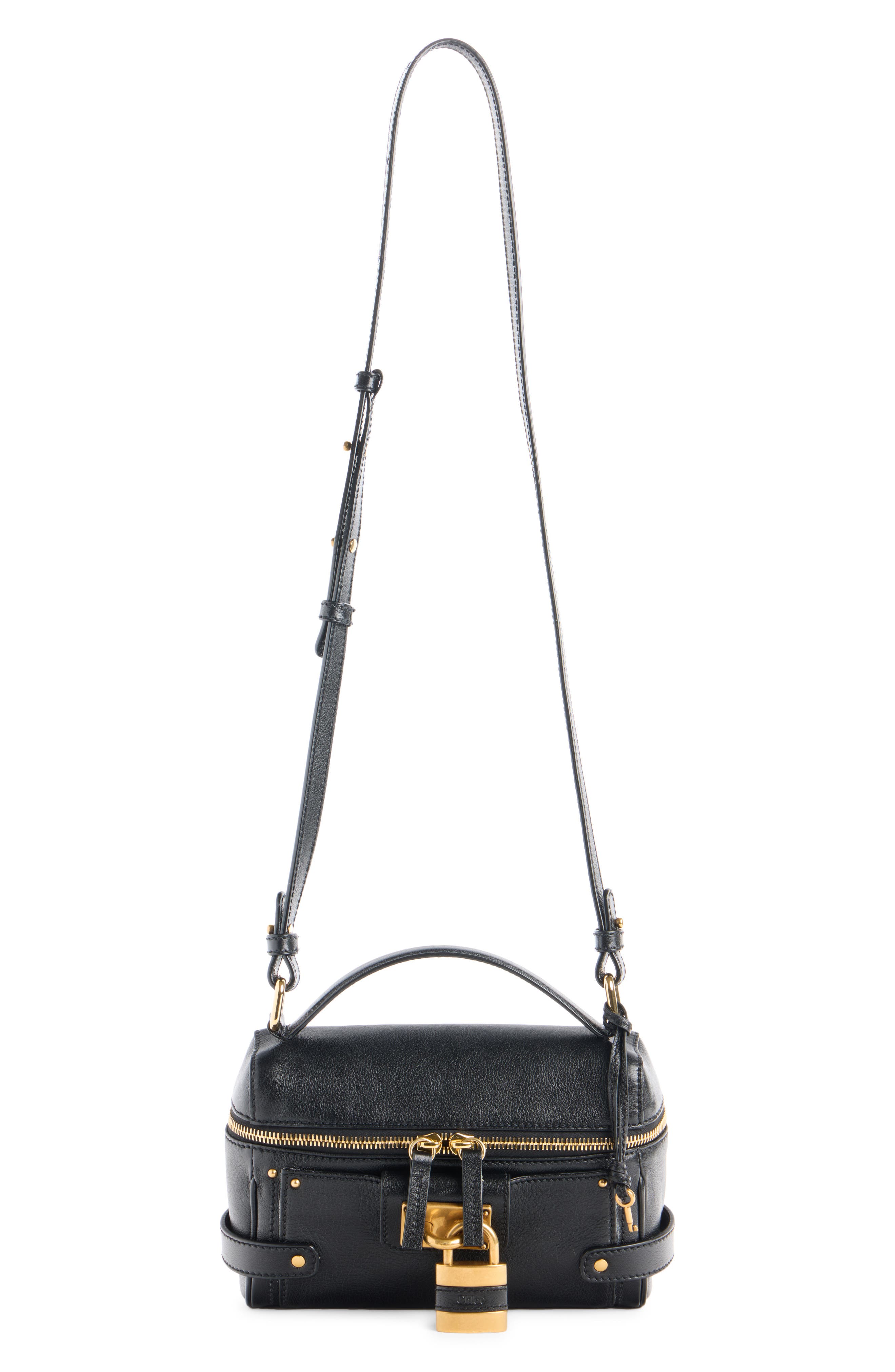 Paddington Leather Crossbody Bag, Alternate, color, BLACK