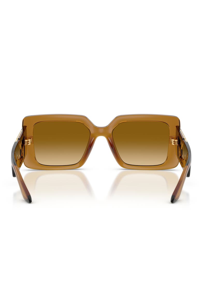 55mm Square Sunglasses, Alternate, color, TRANSPARENT YELLOW / BROWN
