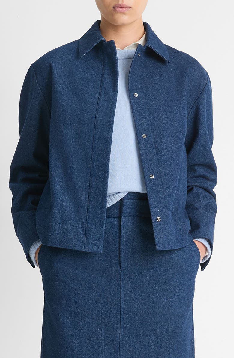 Vince Twill Jacket, Main, color, Indigo