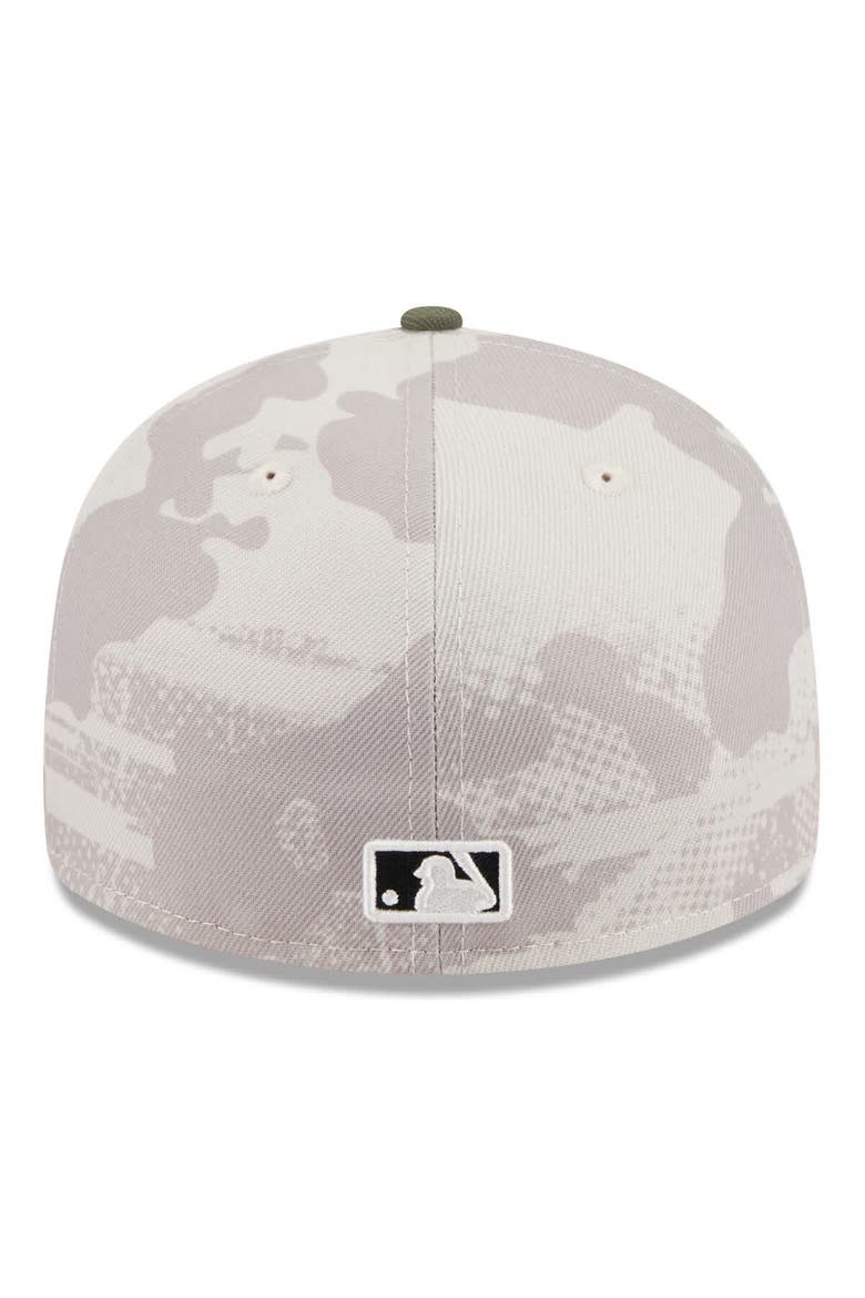 Men's New Era Light Beige/Olive Los Angeles Dodgers 2025 Armed Forces Day Low Profile 59FIFTY Fitted Hat, Alternate, color, Light Beige