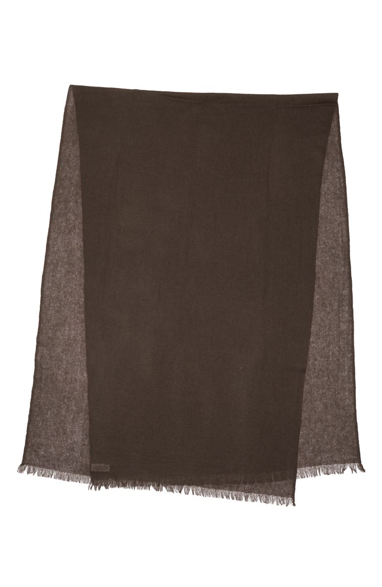 Nordstrom Textured Cashmere Scarf, Alternate, color, Coffee Bean