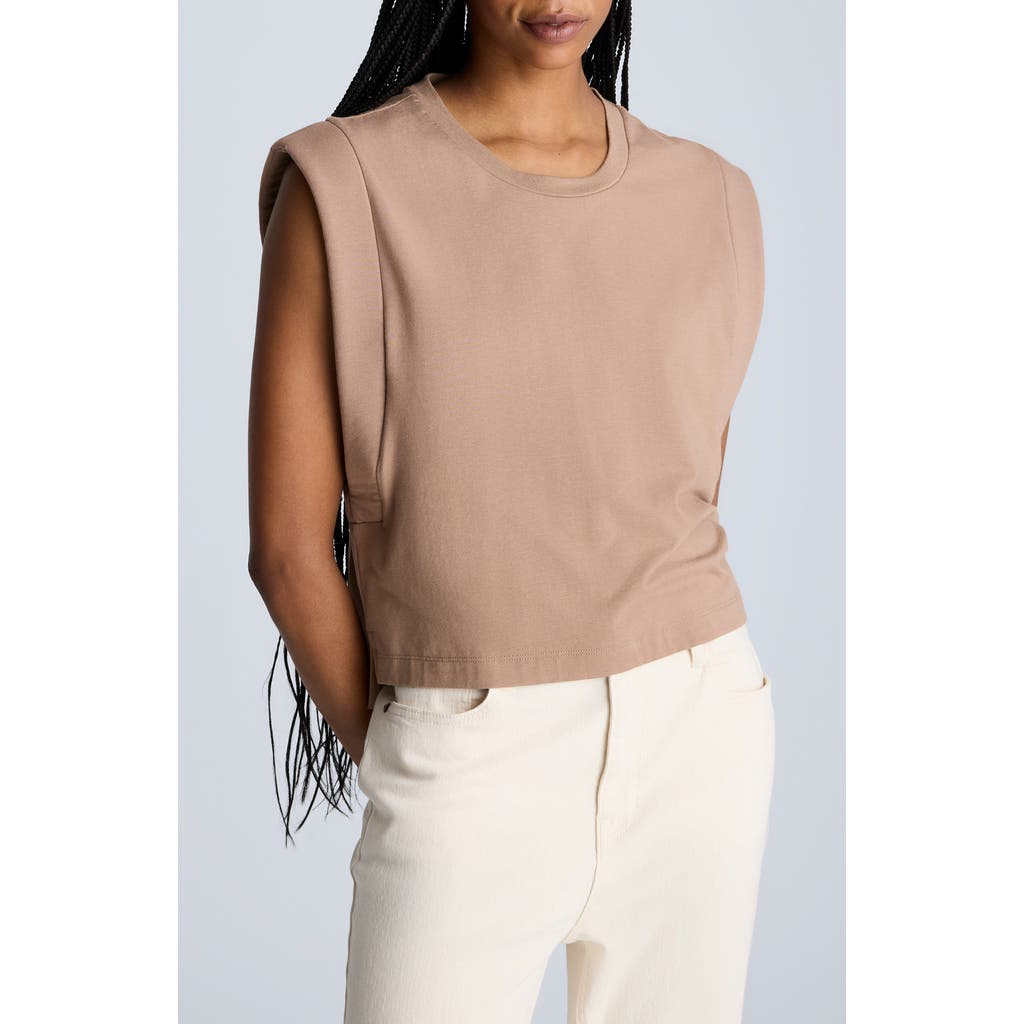Kenneth Cole Muscle Tank With High-low Hem In Chai