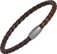Jan Leslie Woven Leather Bracelet with magnetic closure