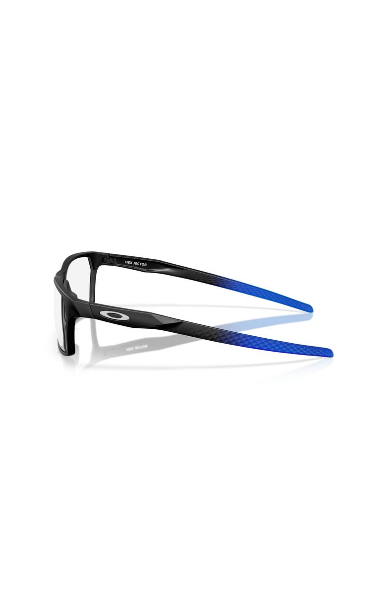 Oakley 55mm Rectangle optical glasses, Alternate, color, Black/ Blue