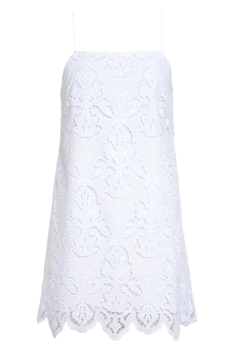 Olivera Floral Lace Minidress, Alternate, color, OPTIC