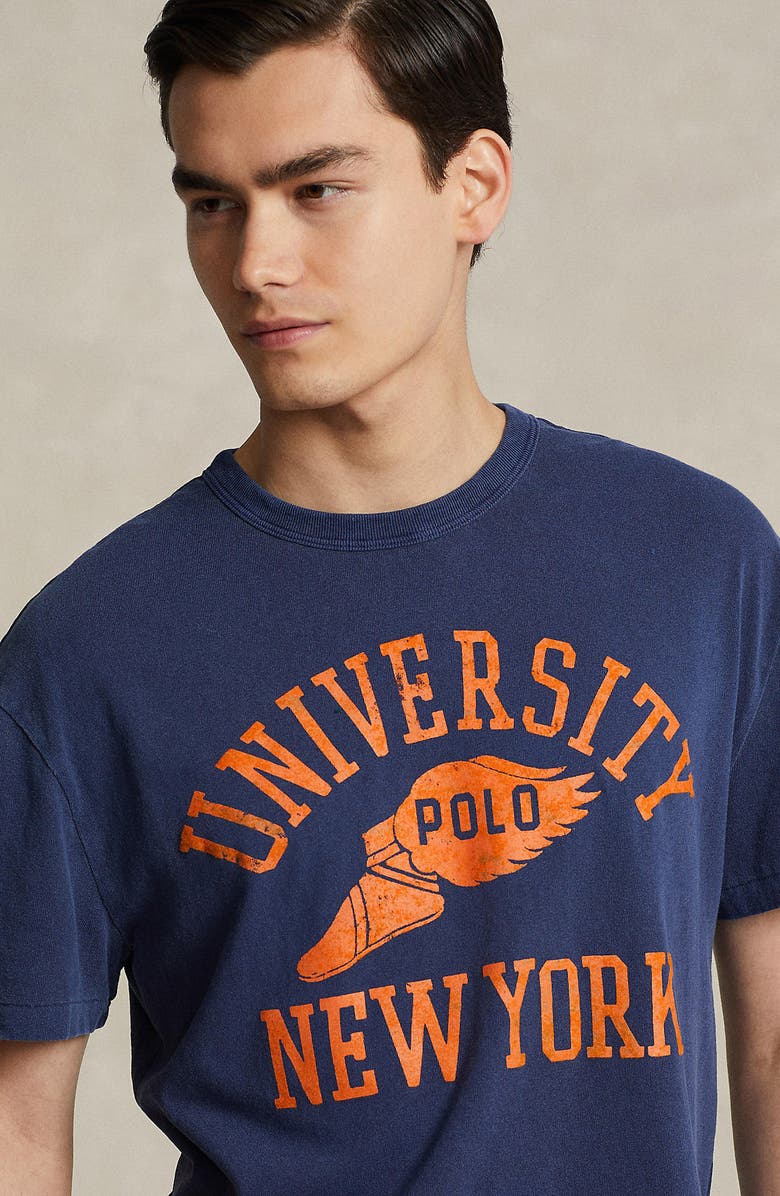 Polo Ralph Lauren University Graphic T-Shirt, Alternate, color, Dark Cobalt