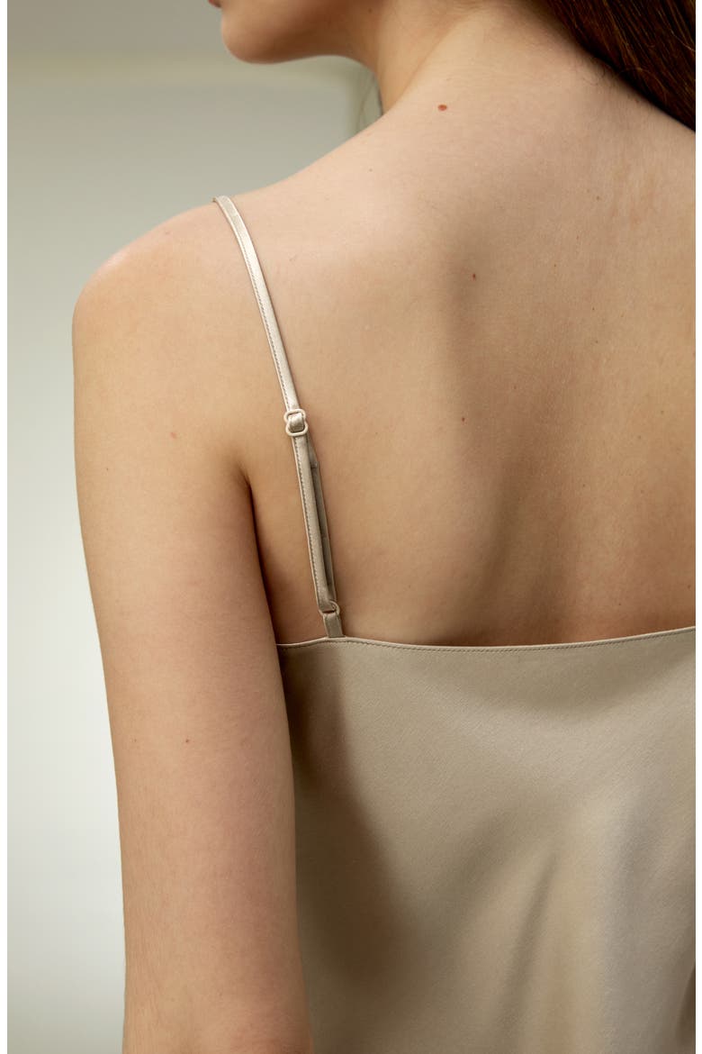 Women's Double-Faced Silk Charmeuse Camisole, Alternate, color, Light Apricot