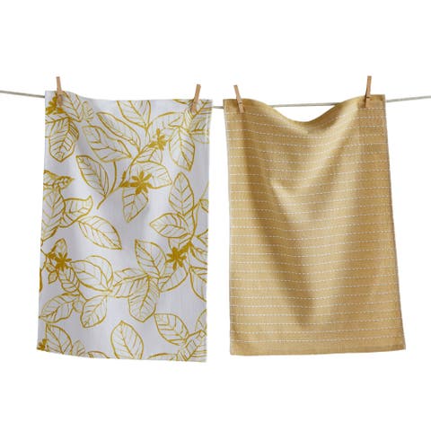 Ainslie Hammam Terry Dishtowel S/2 Yell Yellow Cotton Everyday