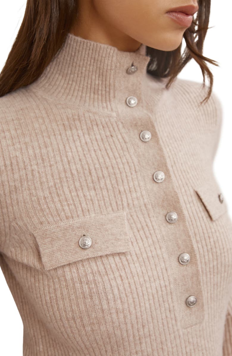 Reiss Elly Wool Rib Sweater, Alternate, color, Neutral