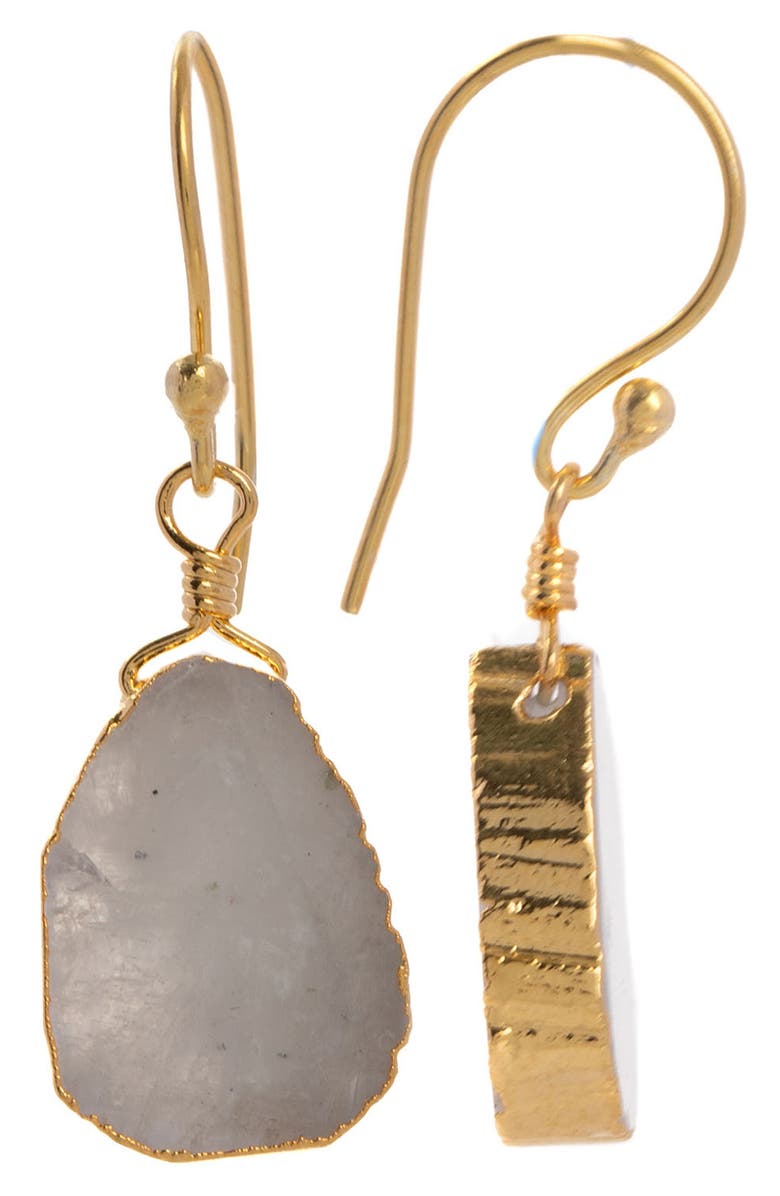 SAACHI Mojave Mini Opal Moonstone Earring & Necklace Set, Alternate, color, White