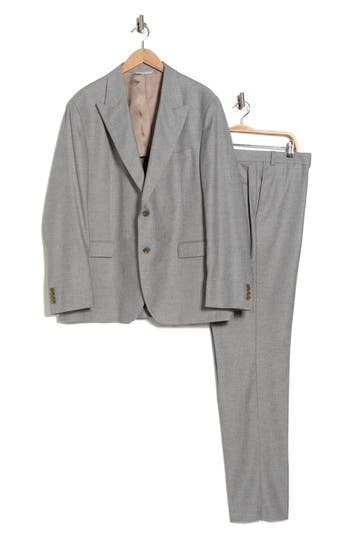 Jack Victor Marcus Peak Lapel Wool & Cotton Blend Suit In Animal Print