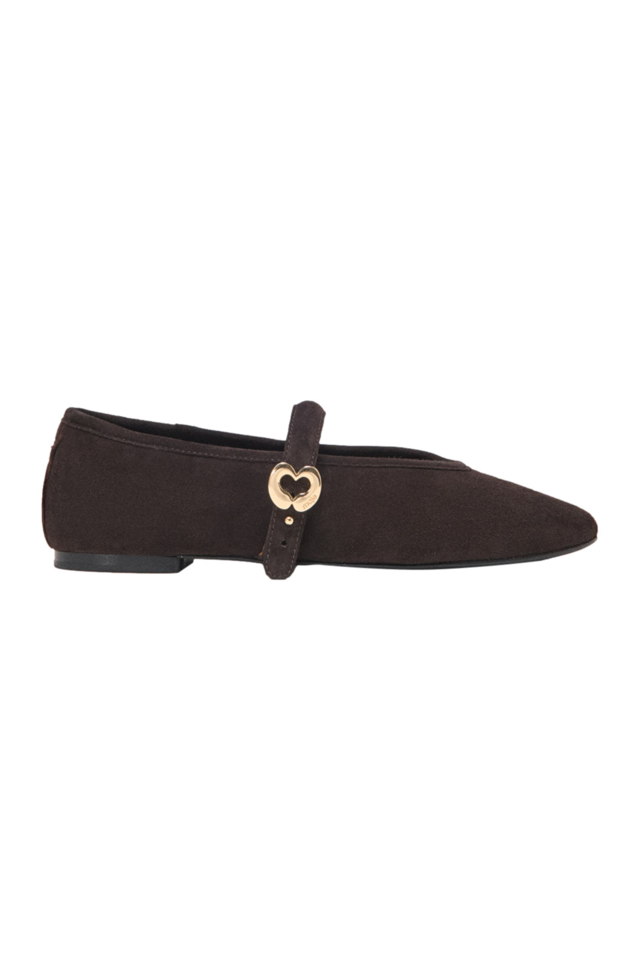 Suede ballet flats, Main, color, Brown