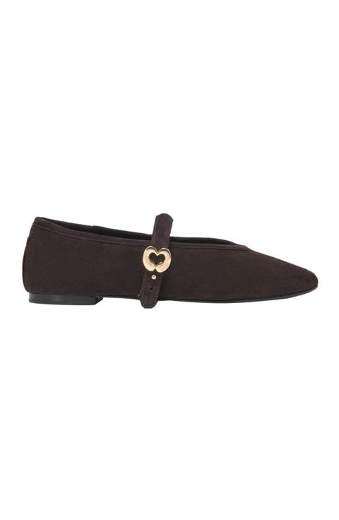 Suede ballet flats