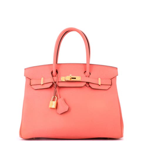 Birkin Handbag Pink Epsom with Gold Hardware 30