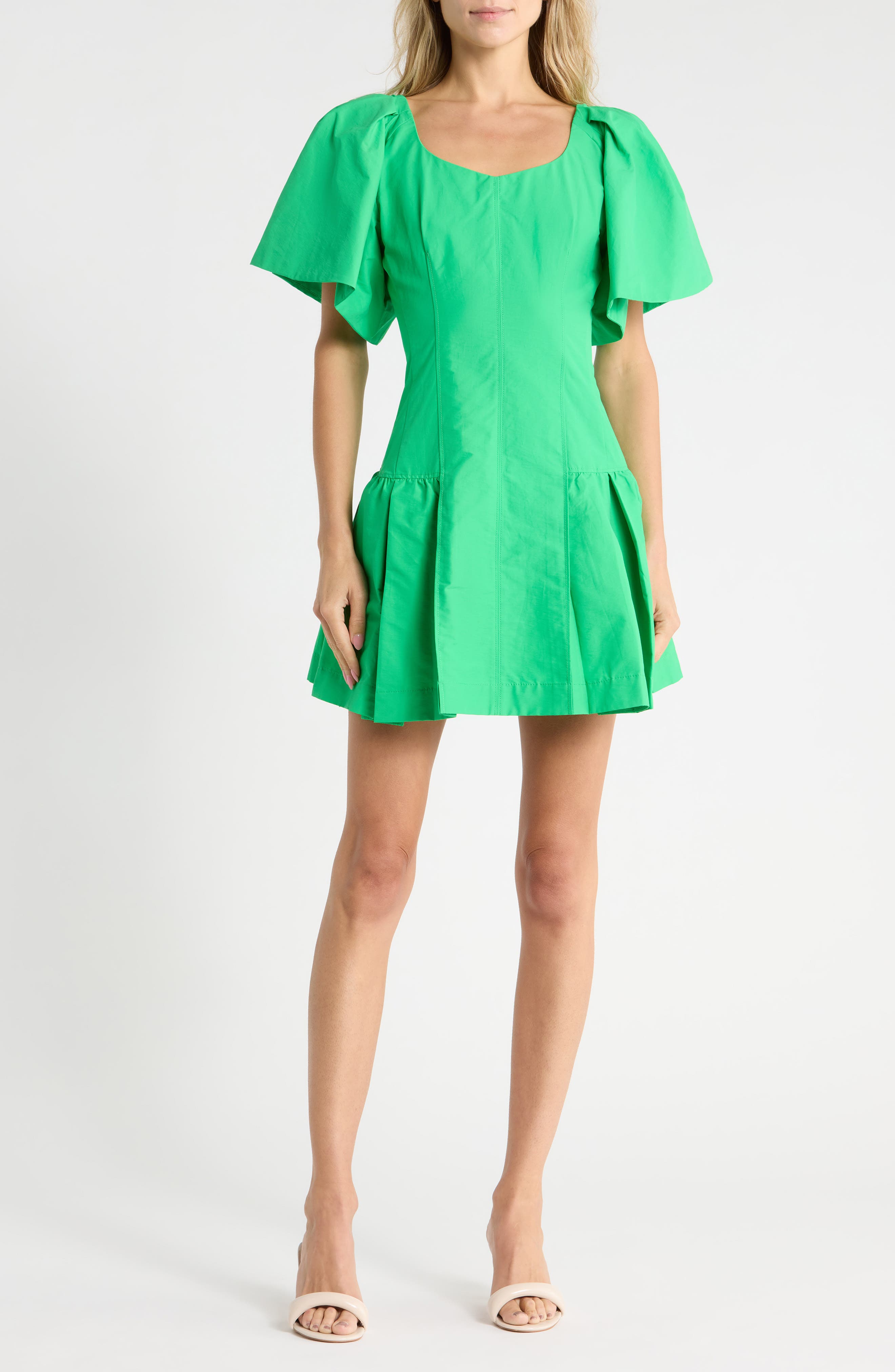 Hattie Flutter Sleeve Dress
