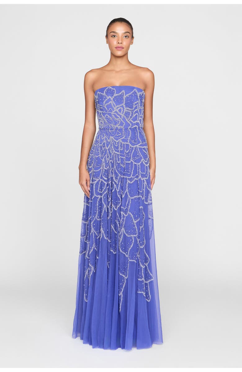 Theia Ramona Ombre Beaded Gown, Main, color, Iris Bloom