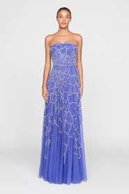 Theia Ramona Ombre Beaded Gown