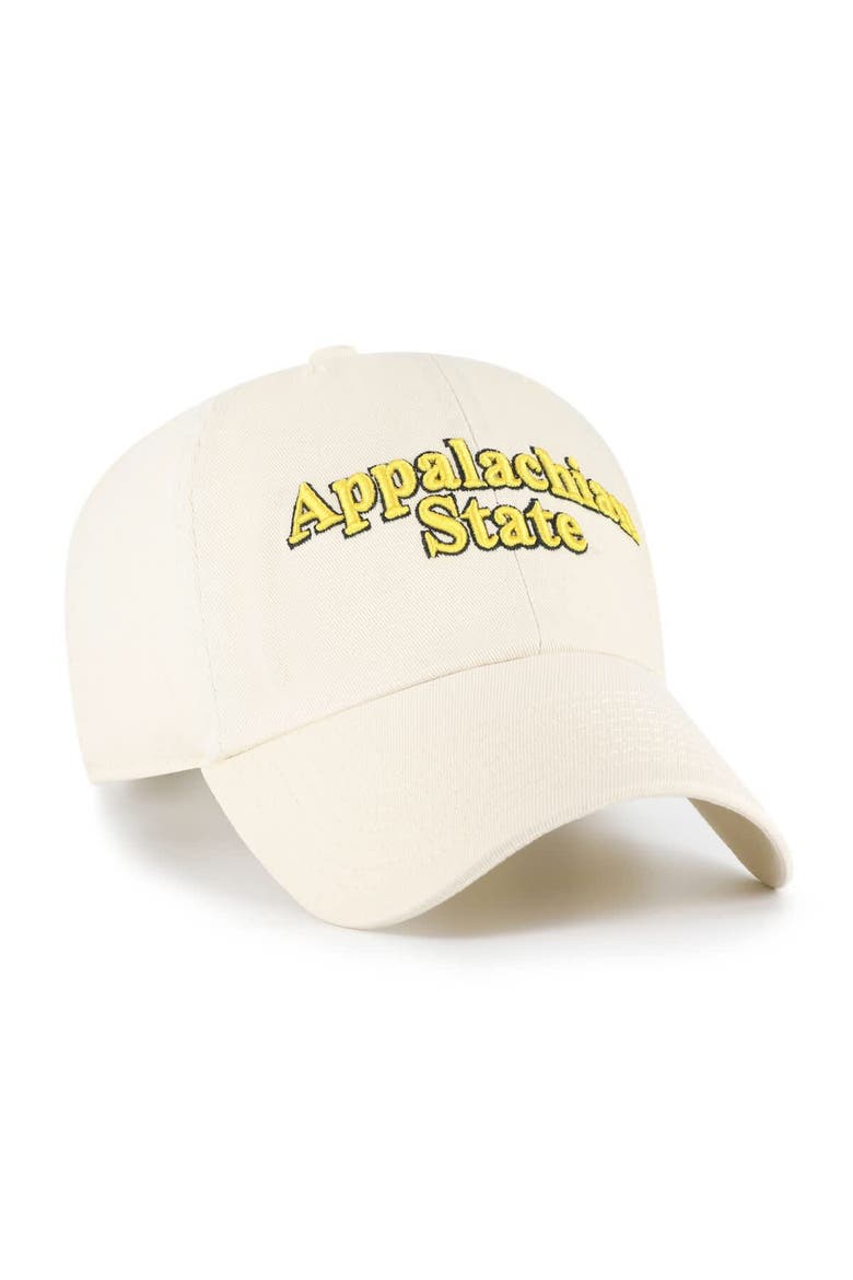 Men's '47 Sand Appalachian State Mountaineers Clean Up Adjustable Hat, Alternate, color, Cream