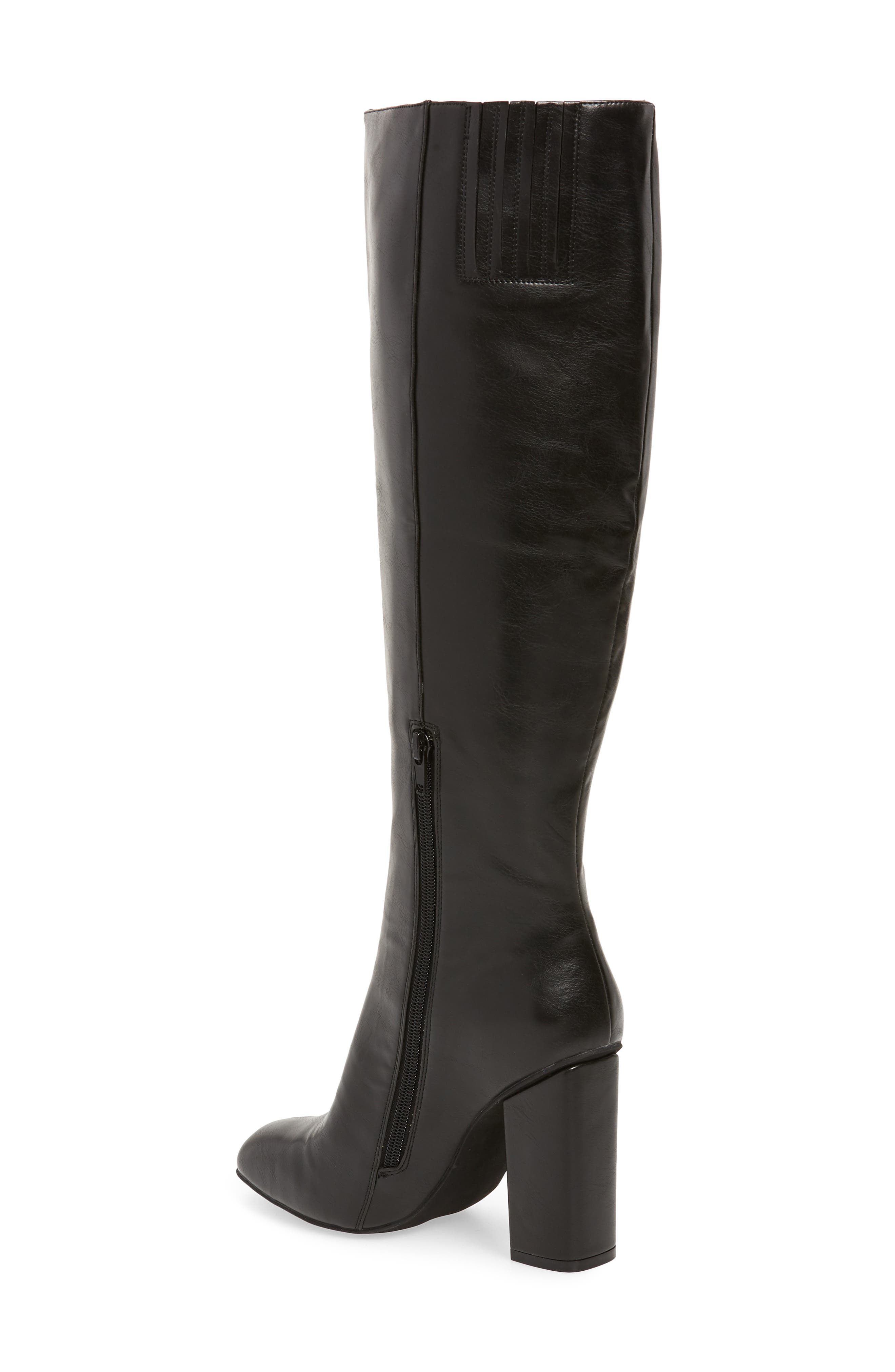 Bandera Knee High Boot, Alternate, color, BLACK LEATHER