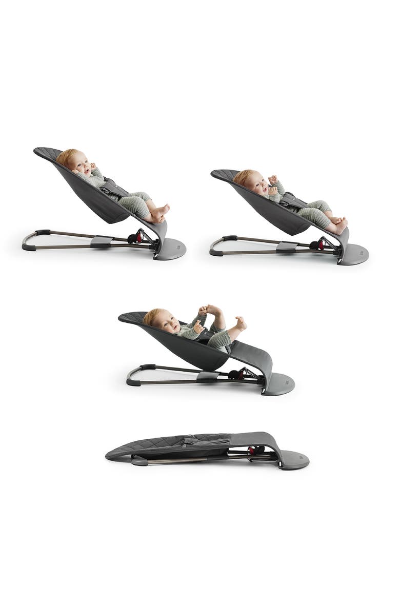 BabyBjörn Bouncer Bliss Convertible Jersey Baby Bouncer, Alternate, color, Light Grey