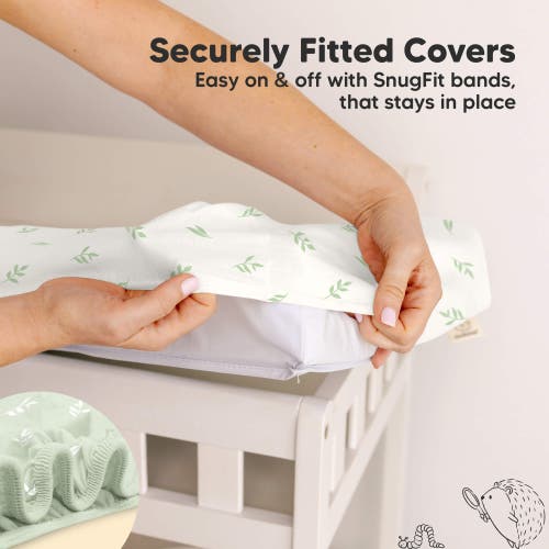 Keababies 2-pack Soothe Changing Pad Covers In Green