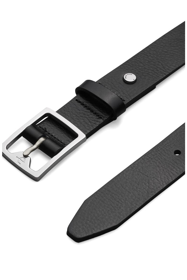 Leather Boyfriend Belt, Alternate, color, BLACK