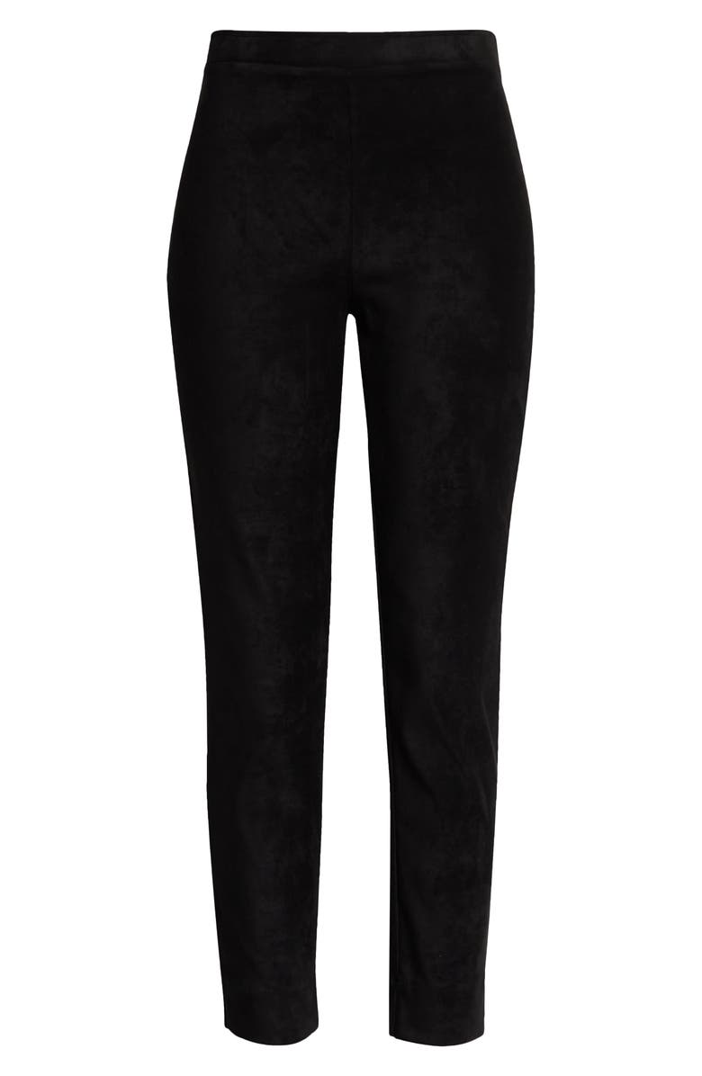 KOBI HALPERIN Lori Faux Suede Pants, Alternate, color, Black