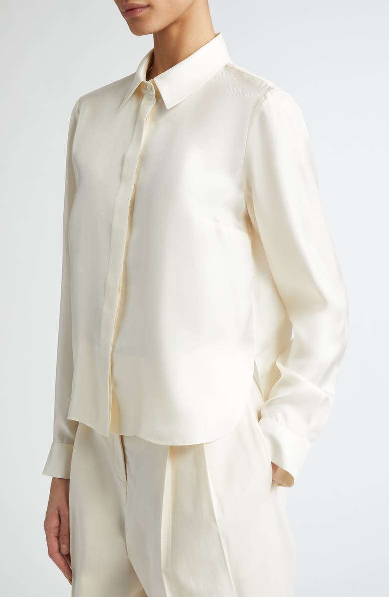 PARTOW Lara Silk Twill Button-Up Shirt, Alternate, color, 