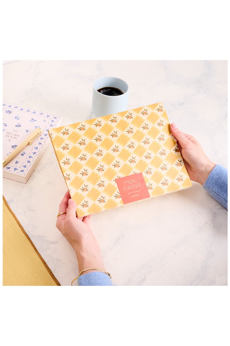 Orange Checked Meal Planner, Alternate, color, NO COLOR