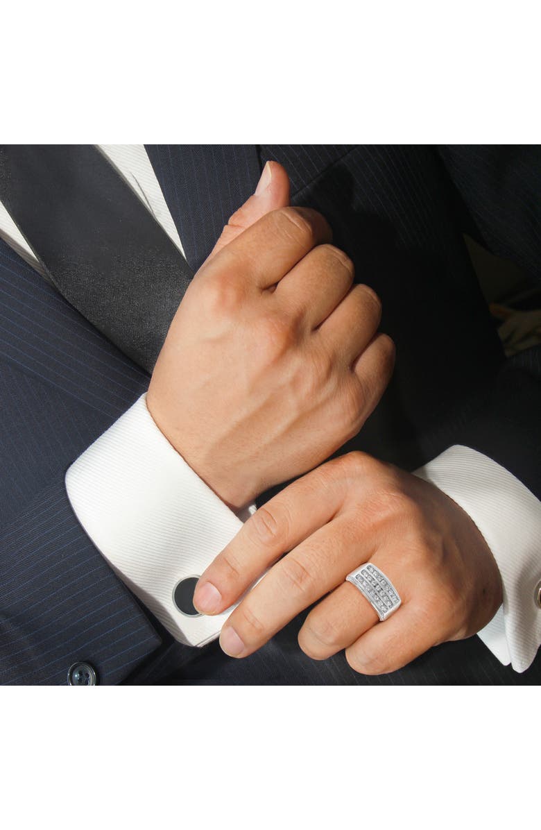 Haus of Brilliance 14K White Gold Men's Diamond Channel Set Band Ring, Alternate, color, White