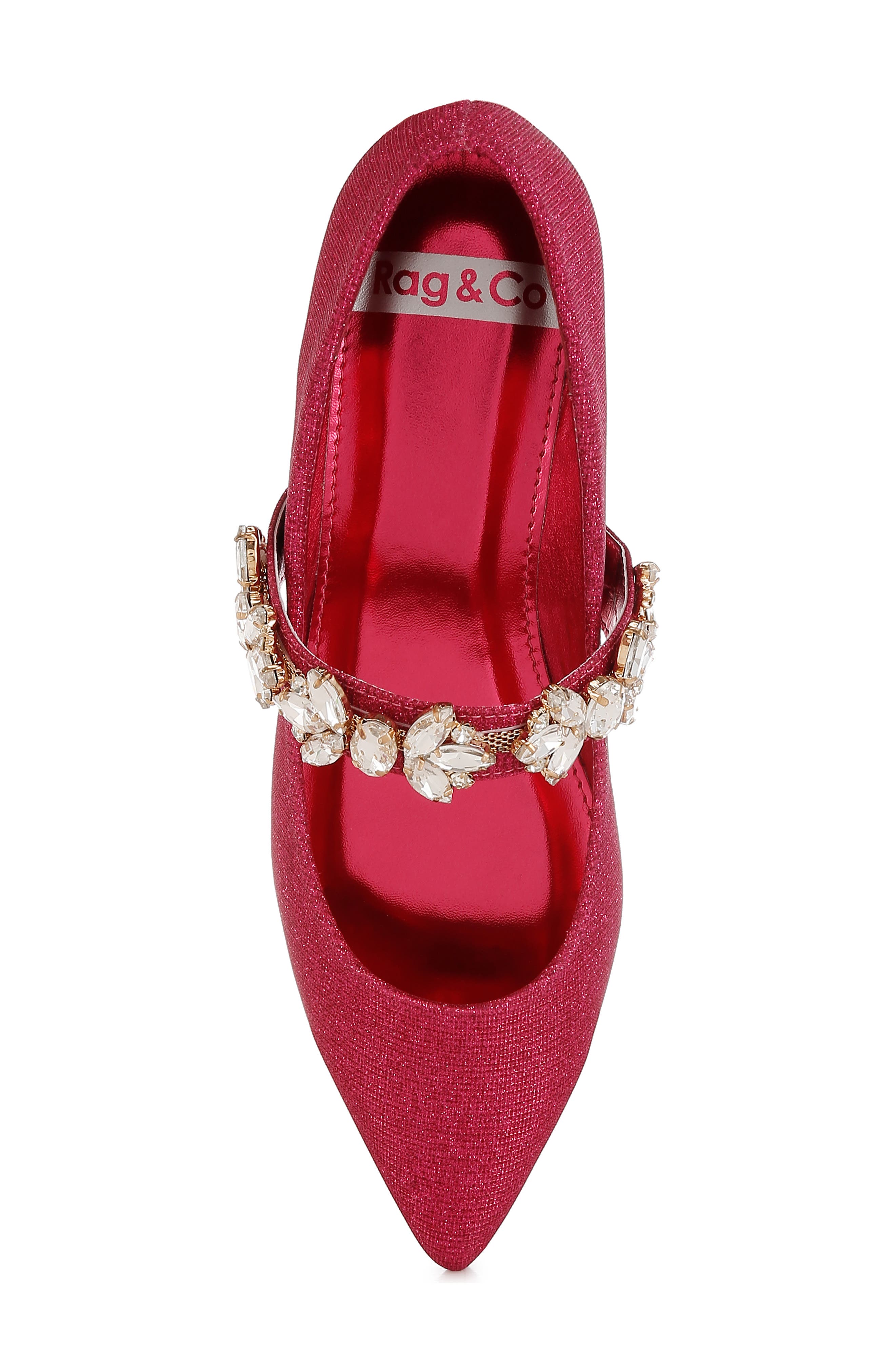 Flavia Water Repellent Pointed Toe Flat, Alternate, color, FUCHSIA
