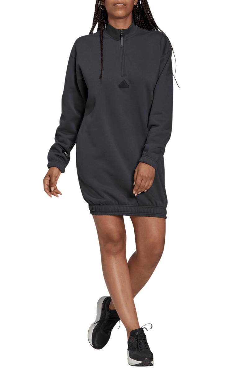 ADIDAS SPORTSWEAR Half Zip Sweater Dress, Main, color, 
