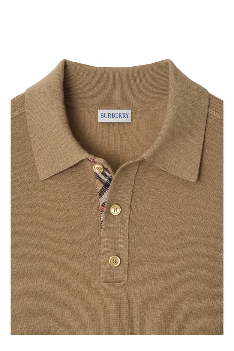 Wool Polo Shirt, Alternate, color, Flax