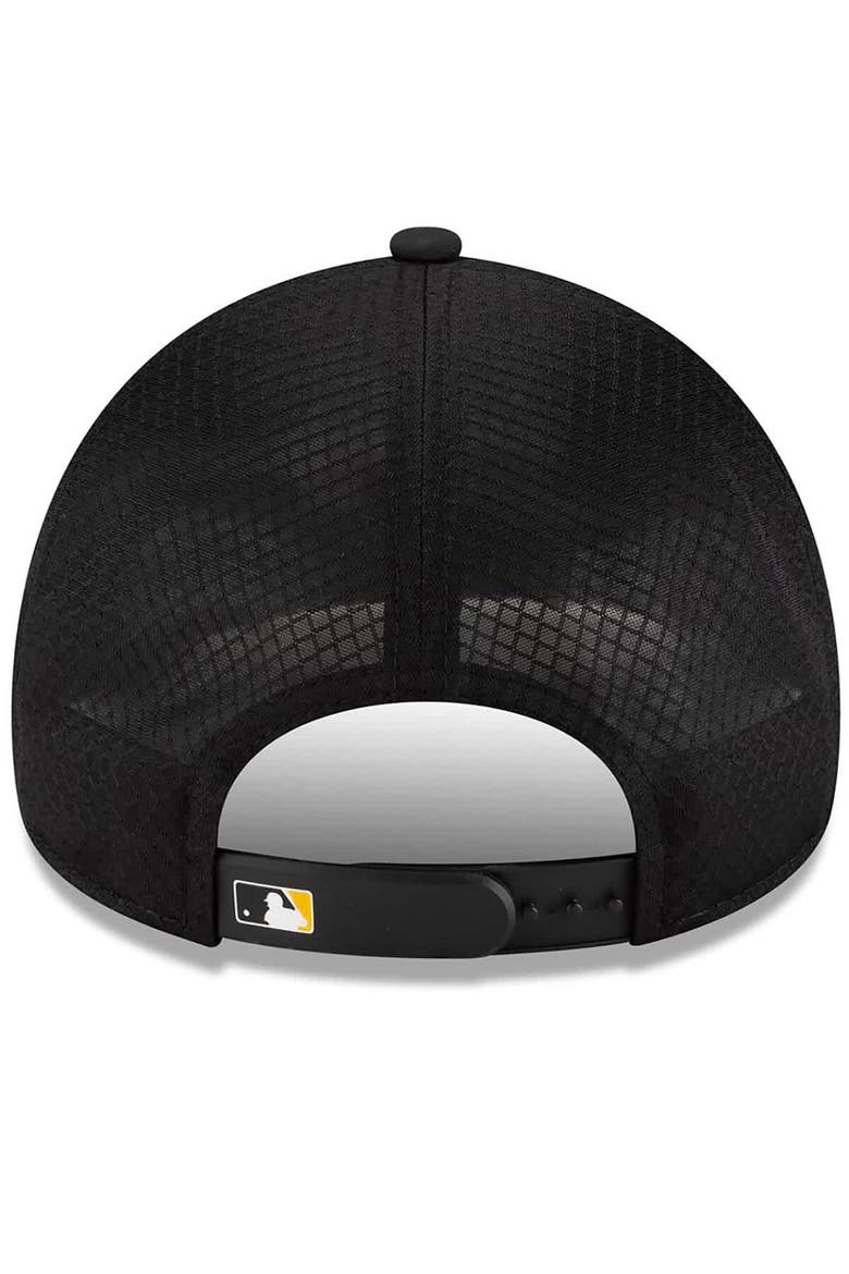 Men's New Era Black Pittsburgh Pirates 2026 Batting Practice Apex 9FORTY Adjustable Trucker Hat, Alternate, color, Black