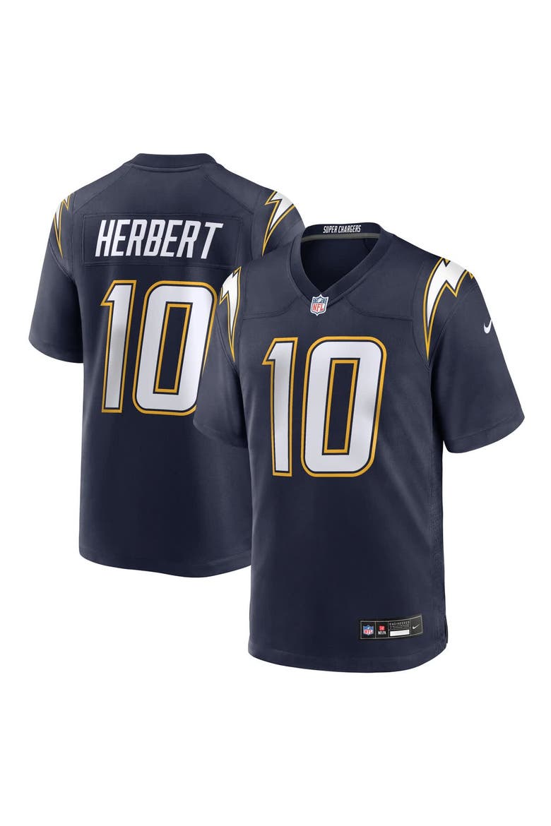 Men's Nike Justin Herbert Navy Los Angeles Chargers Alternate Super Chargers Game Player Jersey, Main, color, Navy