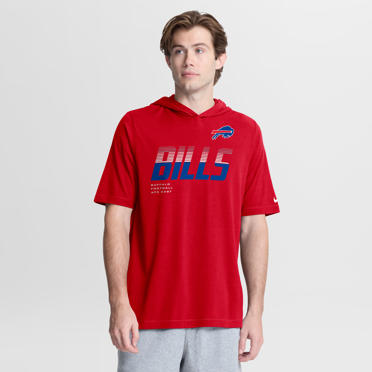 Nike Men's Nike Red Buffalo Bills Tri-Blend Hooded T-Shirt (Men ...