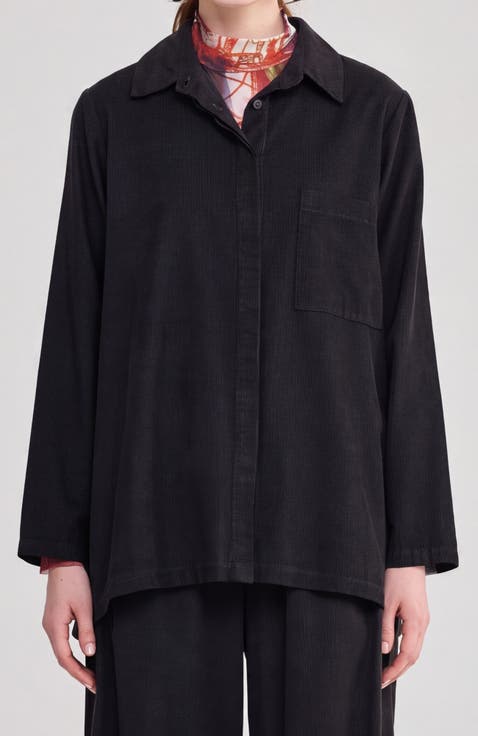 Adele Velvet Button Shirt