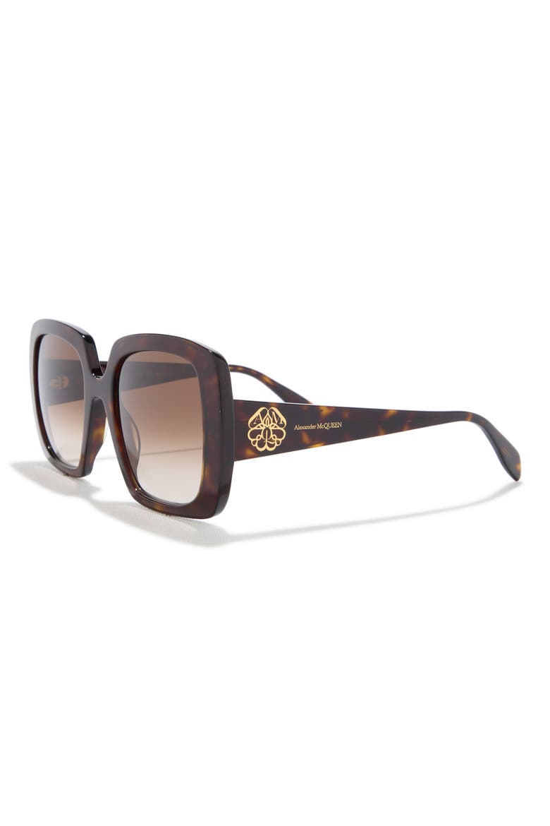 54mm Square Sunglasses, Alternate, color, HAVANA HAVANA BROWN