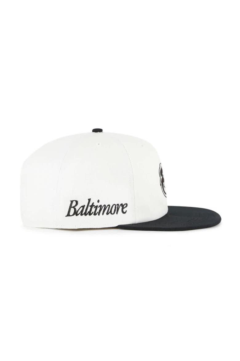 Men's '47 White/Black Baltimore Orioles Foundation Captain Snapback Hat, Alternate, color, White