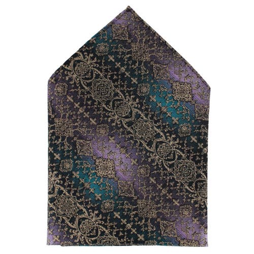 Trafalgar The Spellbound Brocade Novelty Silk 12x12 Pocket Square In Multi