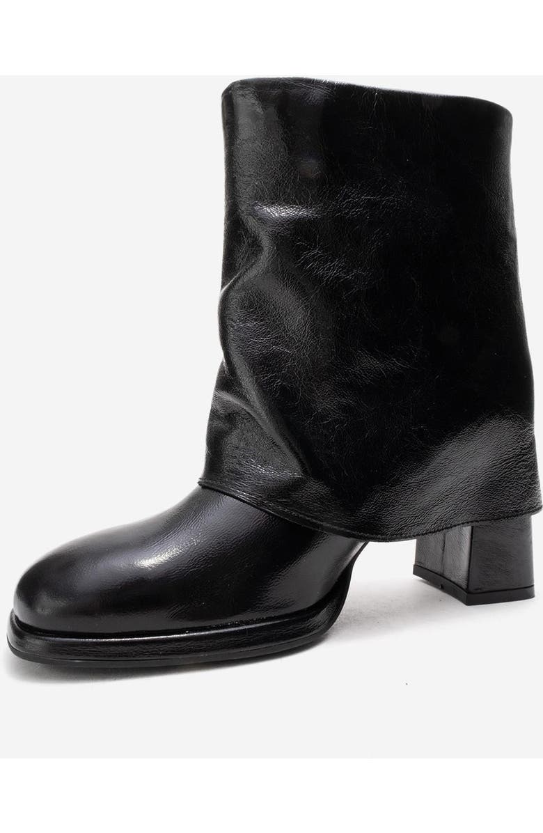 Forever & Always Shoes Lore Leather Block Heel Boot, Alternate, color, Black Patent