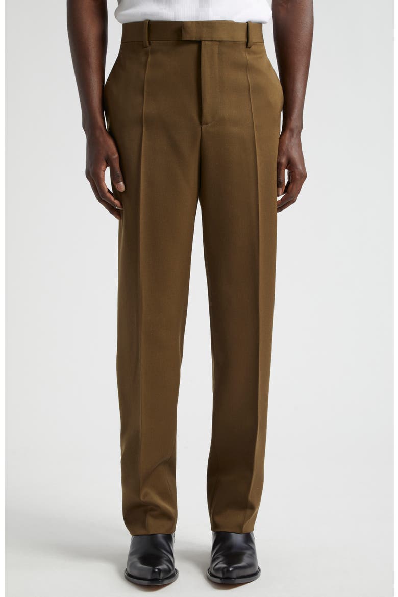 Grain de Poudre Satorial Wool Slim Trousers, Main, color, LIANA