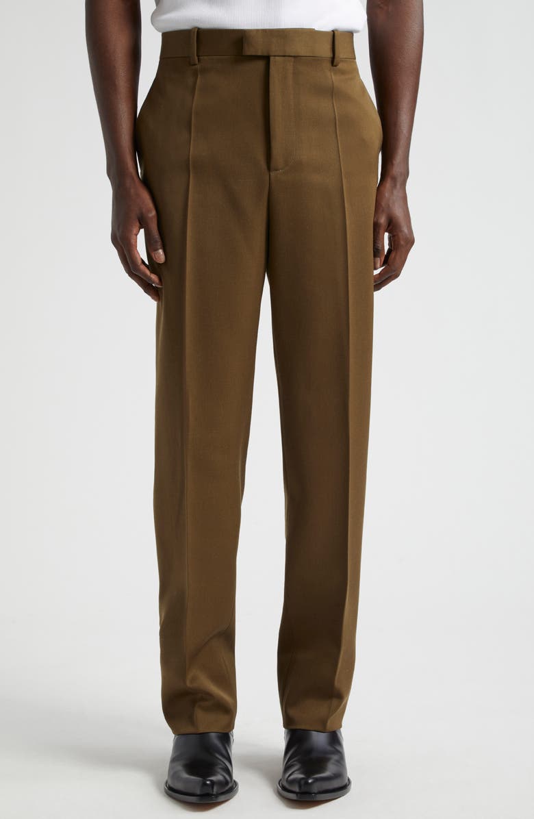 Bottega Veneta Grain de Poudre Satorial Wool Slim Trousers, Main, color, Liana