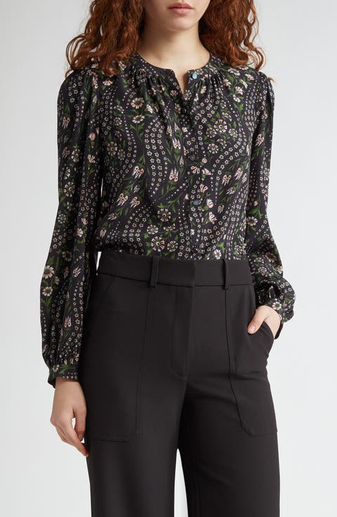 Ashlynn Floral Stretch Silk Top